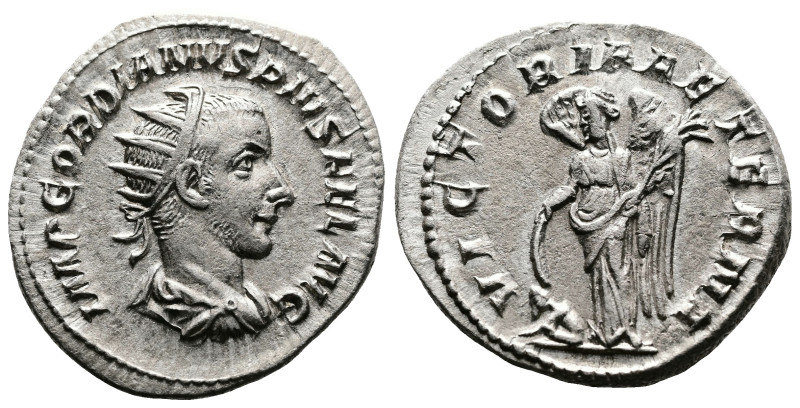 Gordian III, 238-244. AR Antoninianus (21.9 mm, 4.17 g.), Rome mint, AD 243-244....