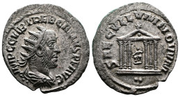 Trebonianus Gallus, 251-253. AR Antoninianus (21.8 mm, 3.06 g.), Antioch mint, AD 252. IMP C C VIB TREB GALLVS P F AVG, radiate, draped and cuirassed ...
