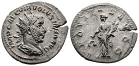 Volusian, 251-253. AR Antoninianus (22.7 mm, 2.43 g.). Rome mint, struck AD 251-3. IMP CAE C VIB VOLVSIANO AVG, radiate, draped and cuirassed bust to ...