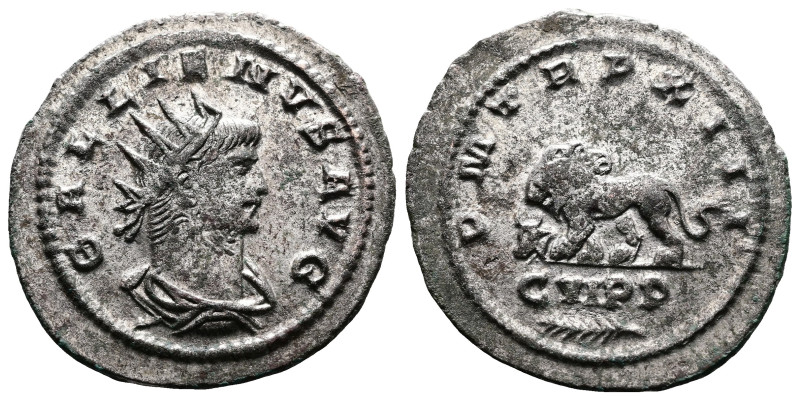 Gallien, 253-268. Silvered Bronze Antoninianus (23 mm, 3.38 g.), Antioch mint. G...