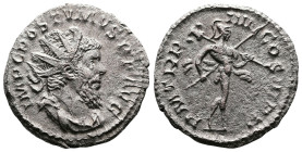 Postumus, 260-269. AR Antoninianus (21.2 mm, 3.99 g.), Lugdunum mint, 262 AD. IMP C POSTVMVS P F AVG, radiate and draped bust to right. Rev. PM TRP II...