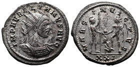 Aurelian, 270-275. Silvered Bronze Antoninianus (23.3 mm, 3.56 g.), Cyzicus mint, early – summer 275. IMP AVRELIANVS AVG, radiate and cuirassed bust o...