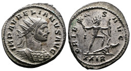 Aurelian, 270-275. Silvered Bronze Antoninianus (21.1 mm, 4.35 g.), Rome mint, 11th issue, early – September 275 AD. IMP AVRELIANVS AVG, radiate and c...