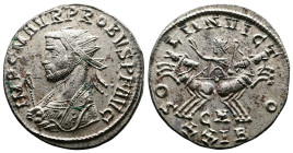 Probus, 276-282. Silvered Bronze Antoninianus (22.2 mm, 3.99 g.), Cyzicus mint, 3rd emission, 1st officina, AD 280. IMP C M AVR PROBVS P F AVG, radiat...