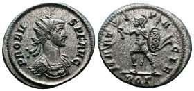 Probus, 276-282. Silvered Bronze Antoninianus (21.9 mm, 3.85 g.), Rome mint, 7th emission, 3rd officina, AD 282. PROBVS P F AVG, radiate and cuirassed...