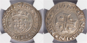 D.Manuel I - Tostão Porto P-V
D.Manuel I - Tostão Porto P-V, NGC AU58, A.G:59.04, 9,77gr, Rara neste estado de Conservação