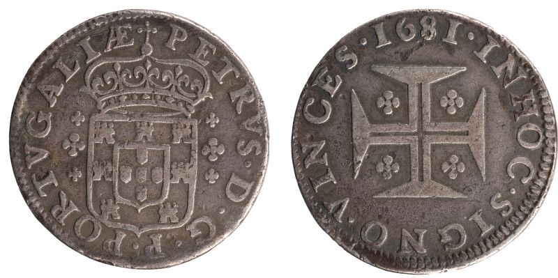 D.Pedro Príncipe Regente - Tostão 1681
D.Pedro Príncipe Regente - Tostão 1681, ...