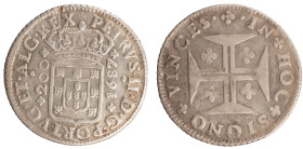 D.Pedro II - 1/2 Cruzado (200 Réis) 1687
D.Pedro II - 1/2 Cruzado (200 Réis) 1687, MBC, A.G:59.03, 8,52gr