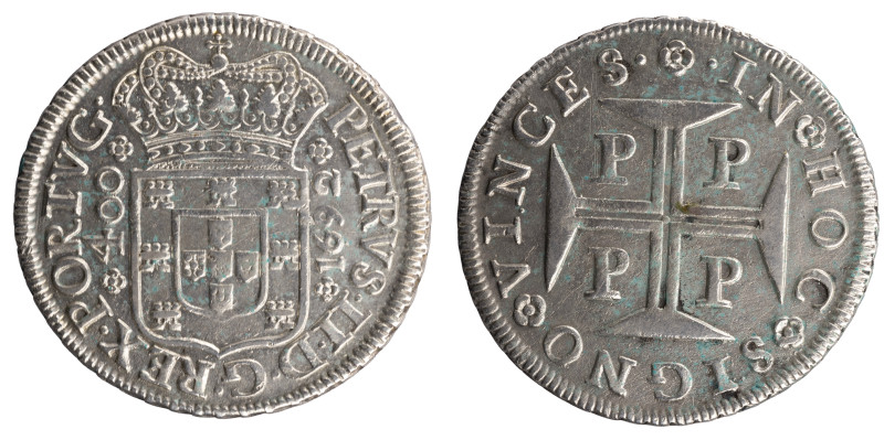 D.Pedro II - Cruzado (400 Réis) 1692 Porto
D.Pedro II - Cruzado (400 Réis) 1692...