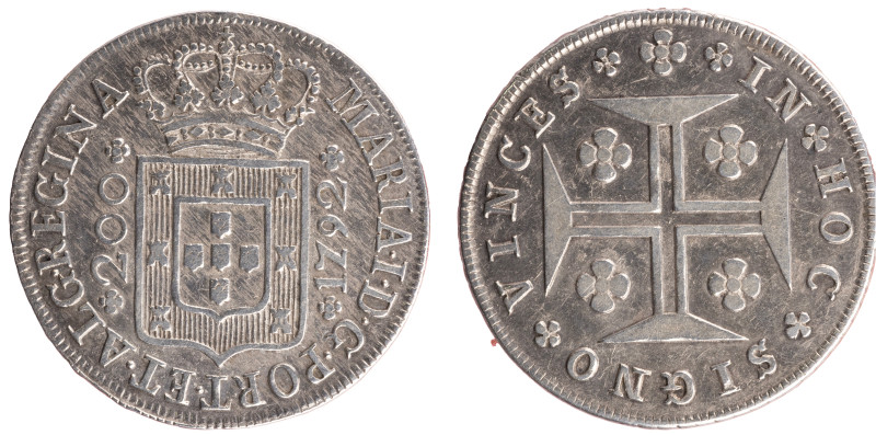 D.Maria I - 12 Vinténs (200 Réis) 1792
D.Maria I - 12 Vinténs (200 Réis) 1792, ...