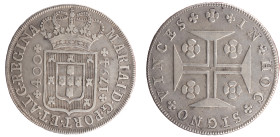 D.Maria I - Cruzado (400 Réis) 1794 Coroa Alta
D.Maria I - Cruzado (400 Réis) 1794 Coroa Alta, MBC, A.G:18.05, 14,50gr