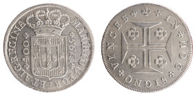D.Maria I - Cruzado (400 Réis) 1795 Coroa Alta
D.Maria I - Cruzado (400 Réis) 1795 Coroa Alta, MBC+, A.G:18.06, 14,14gr