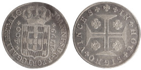 D.João Príncipe Regente - Cruzado (400 Réis) 1799
D.João Príncipe Regente - Cruzado (400 Réis) 1799, MBC, A.G:23.01, 13,91gr