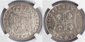 D.João Príncipe Regente - Cruzado (400 Réis) 1814
D.João Príncipe Regente - Cruzado (400 Réis) 1814, NGC MS62, Excelente Estado de Conservação, A.G:2...