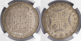 D.Pedro IV - Cruzado (400 Réis) 1826
D.Pedro IV - Cruzado (400 Réis) 1826, NGC MS64, Excelente Estado de Conservação, A.G:07.01, 52,44gr