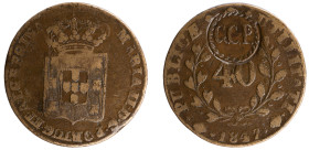 D.Maria II - Pataco 1847 com Carimbo GCP
D.Maria II - Pataco 1847 com Carimbo GCP, MBC, A.G:20.10, 30,87gr