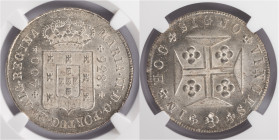 D.Maria II - Cruzado (400 Réis) 1836 Cruz Singela
D.Maria II - Cruzado (400 Réis) 1836 Cruz Singela, NGC MS65, Excelente Estado de Conservação, A.G:1...