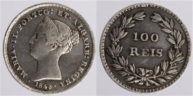D.Maria II - 100 Réis 1843
D.Maria II - 100 Réis 1843, MBC, A.G:35.03, 2,98gr