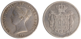 D.Maria II - 1000 Réis 1845
D.Maria II - 1000 Réis 1845, MBC, A.G:40.05, 29,41gr