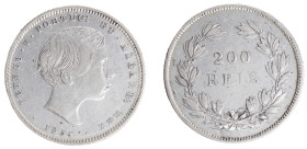 D.Pedro V - 200 Réis 1854
D.Pedro V - 200 Réis 1854, MBC, A.G:04.01, 5,02gr