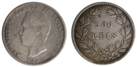 D.Luis I - 200 Réis 1867, Rara
D.Luis I - 200 Réis 1867, Rara, MBC-, A.G:11.03, 4,87gr