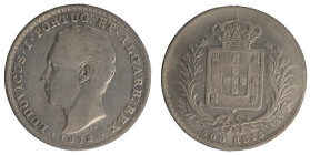D.Luis I - 500 Réis 1872
D.Luis I - 500 Réis 1872, MBC-, A.G:12.10, 12,16gr