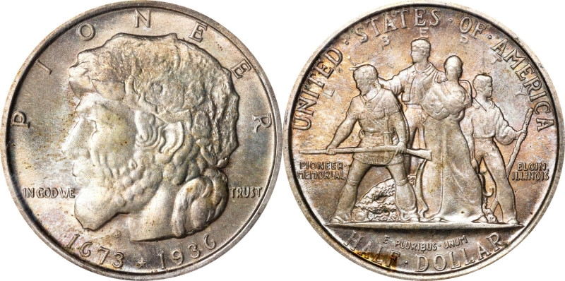 1936 Elgin, Illinois Centennial, MS-66 (NGC), with original tab holder and maili...