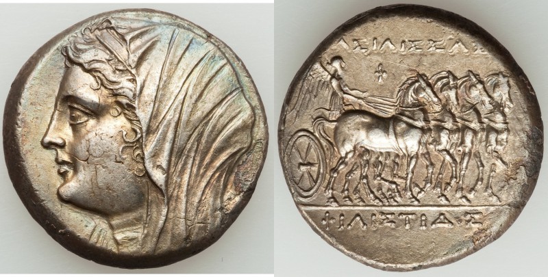 SICILY. Syracuse. Philistis, wife of Hieron II (275-215 BC). AR 16 litrai (26mm,...