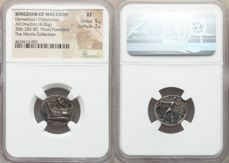 MACEDONIAN KINGDOM. Demetrius I Poliorcetes (306-283 BC). AR drachm (18mm, 4.06 ...
