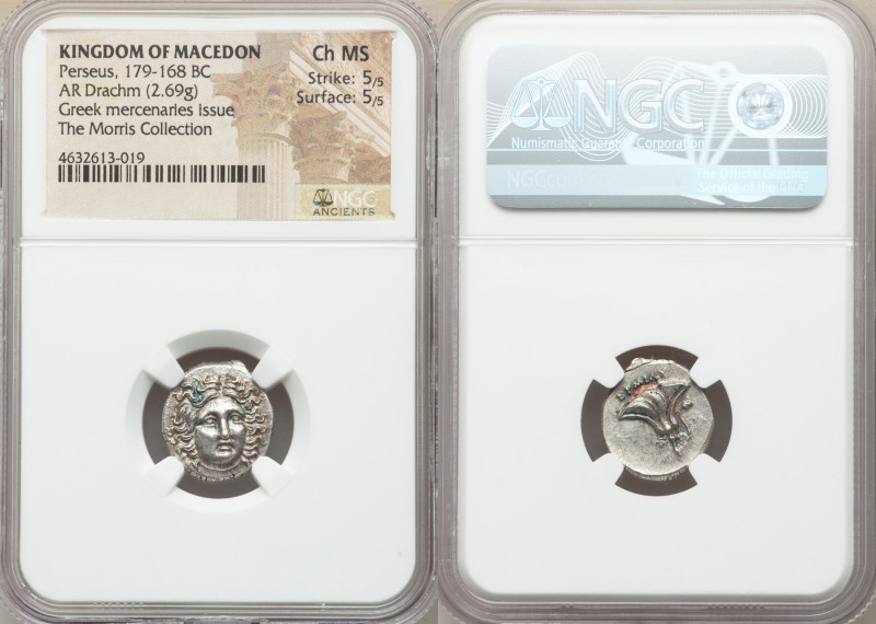 MACEDONIAN KINGDOM. Perseus (179-168 BC). AR drachm (16mm, 2.69 gm, 11h). NGC Ch...