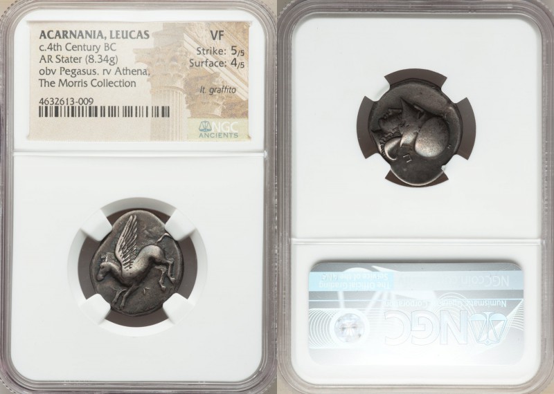 ACARNANIA. Leucas. Ca. 375-350 BC. AR stater (20mm, 8.34 gm, 9h). NGC VF 5/5 - 4...