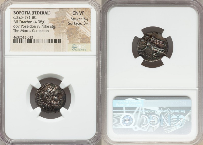 BOEOTIA. Federal Coinage (ca. 225-171 BC). AR drachm (18mm, 4.98 gm, 4h). NGC Ch...