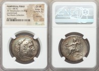 PAMPHYLIA. Perga. Ca. 221-188 BC. AR tetradrachm (33mm, 15.97 gm, 12h). NGC Choice VF 5/5 - 3/5, brushed, countermark. Late posthumous issue in the na...