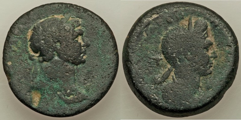 CILICIA. Anazarbus. Trajan (AD 98-117) with Plotina. AE (29mm, 19.60 gm, 11h). F...