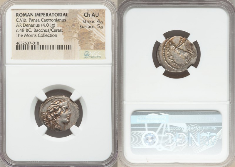 C. Vibius C.f. C.n. Pansa Caetronianus (48 BC). AR denarius (20mm, 4.01 gm, 4h)....