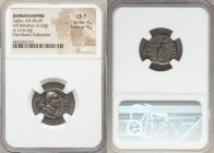 Galba (AD 68-69). AR denarius (18mm, 3.22 gm, 7h). NGC Choice Fine 4/5 - 4/5. Rome. IMP SER GALBA-CAESAR AVG, laureate head of Galba right, drapery ov...