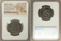 Domitian, as Augustus (AD 81-96). AE dupondius (29mm, 13.14 gm, 6h). NGC VF 5/5 - 4/5, Fine Style. Ludi Saeculares (Secular Games) issue. Rome, 14 Sep...