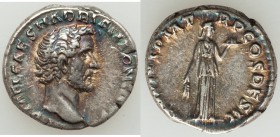 Antoninus Pius, as Caesar (AD 138-161). AR denarius. (16mm, 3.68 gm, 5h). XF. Rome, AD 138. IMP T AEL CAES ANTONINVS, bare head right / AVG PIVS P M T...