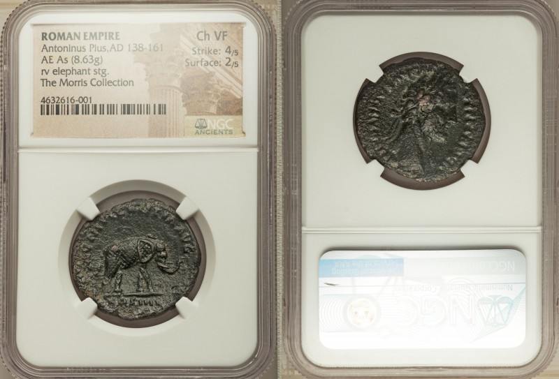 Antoninus Pius (AD 138-161). AE as (28mm, 8.63 gm, 7h). NGC Choice VF 4/5 - 2/5....