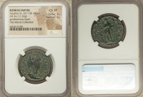 Diva Faustina Senior (AD 138-140/1). AE as (27mm, 11.53 gm, 6h). NGC Choice VF 4/5 - 3/5. Rome, after AD 141. DIVA FAV-STINA•, veiled, draped bust of ...