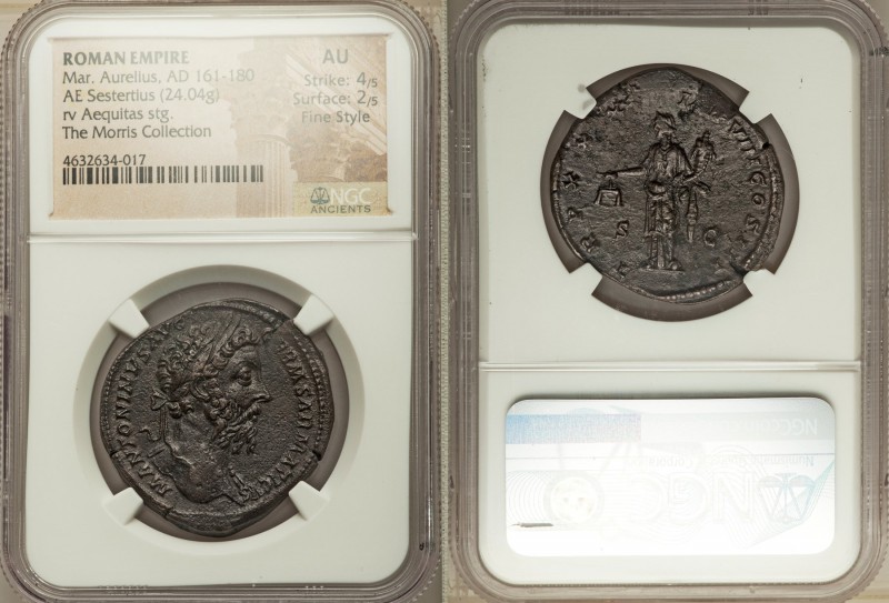 Marcus Aurelius, as Augustus (AD 161-180). AE sestertius (32mm, 24.04 gm, 6h). N...