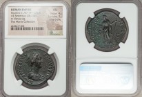 Faustina Junior (AD 147-175/6). AE sestertius (33mm, 28.37 gm, 6h). NGC AU 4/5 - 2/5, Fine Style. Rome, AD 145-147. FAVSTINA AVG-PII AVG FIL, draped b...