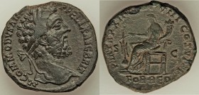 Commodus (AD 177-192). AE sestertius (31mm, 24.54 gm, 12h). XF. Rome, AD 188. M COMMODVS ANT P FELIX AVG BRIT, laureate head of Commodus right / P M T...
