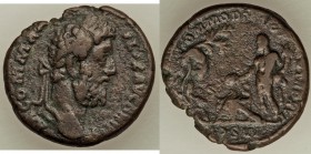 Commodus (AD 177-192). AE as (25mm, 8.93 gm, 5h). VF. Rome, AD 191. M COMM ANT P FELIX AVG BRIT P P, laureate head facing right / HERC COMMODIANO P M ...