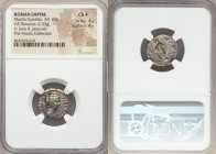 Manlia Scantilla (AD 193). AR denarius (17mm, 2.53 gm, 5h). NGC Choice Fine 4/5 - 4/5. Rome, March-June AD 193. MANL SCAN-TILLA AVG, draped bust of Ma...