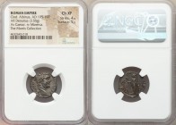 Clodius Albinus, as Caesar (AD 193-195). AR denarius (18mm, 3.55 gm, 12h). NGC Choice XF 4/5 - 5/5. Rome, AD 194-195. D CLOD SEPT-ALBIN CAES, bare hea...