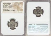 Geta, as Caesar (AD 209-211). AR denarius (19mm, 3.10 gm, 6h). NGC Choice VF 4/5 - 3/5. Rome, AD 203-208. P SEPTIMIVS-GETA CAES, bareheaded, draped bu...