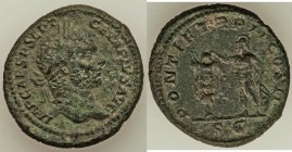 Geta, as Augustus (AD 209-211). AE as (26mm, 10.19 gm, 6h). Choice VF. Rome, AD 211. IMP CAES P SEPT-GETA PIVS AVG, laureate head of Geta right / PONT...