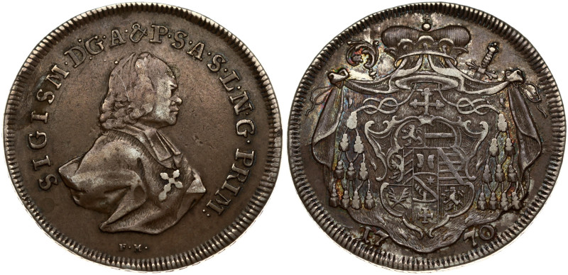 Holy Roman Empire, Salzburg. Sigismund III von Schrattenbach (1753-1771). Taler ...