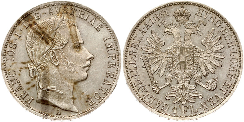 Austria. Franz Joseph I (1848-1916). 1 Florin 1861 A. Silver 12.29 g. KM 2219.